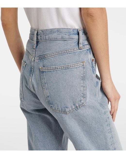 Agolde Blue 90S Pinch Waist Straight Jeans