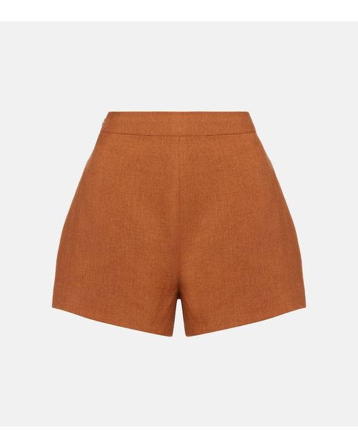 Posse Brown Perri Linen Shorts