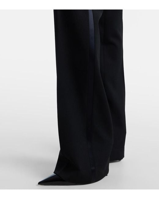 Tom Ford Black Silk-Trimmed Wool Suit Pants