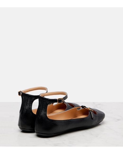 Ballerines Leonore En Cuir Chloé en coloris Black