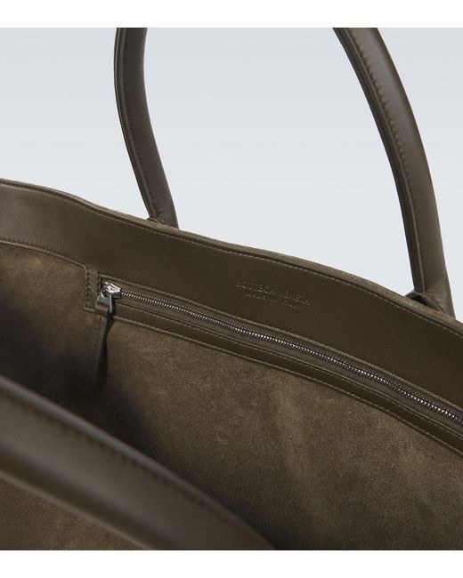 Bottega Veneta Tote Bag Cabat Large Aus Veloursleder in Green für Herren