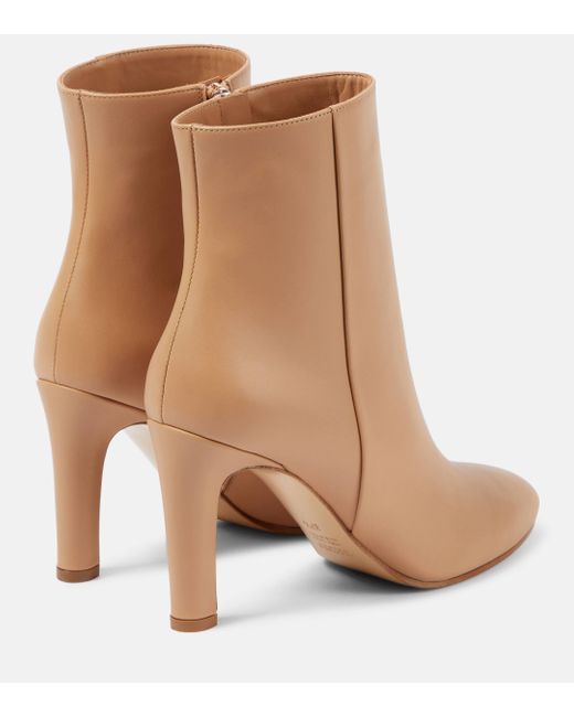 Gabriela Hearst Natural Lila Leather Ankle Boots