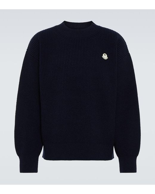 Moncler Genius Blue X Palm Angels Ribbed-knit Wool Sweater for men