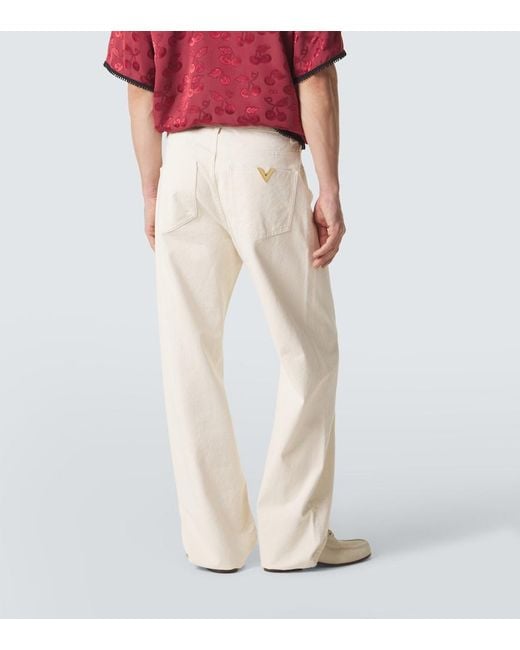 Valentino Natural Vgold Wide-Leg Jeans for men