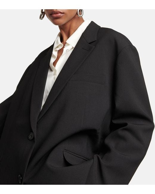 Frankie Shop Black Bea Twill Blazer