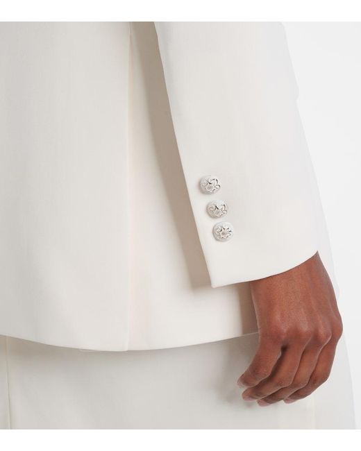 Elie Saab White Verzierter Blazer