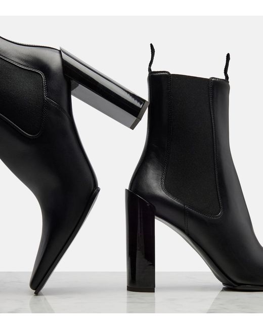Alaïa Black 90 Leather Chelsea Boots