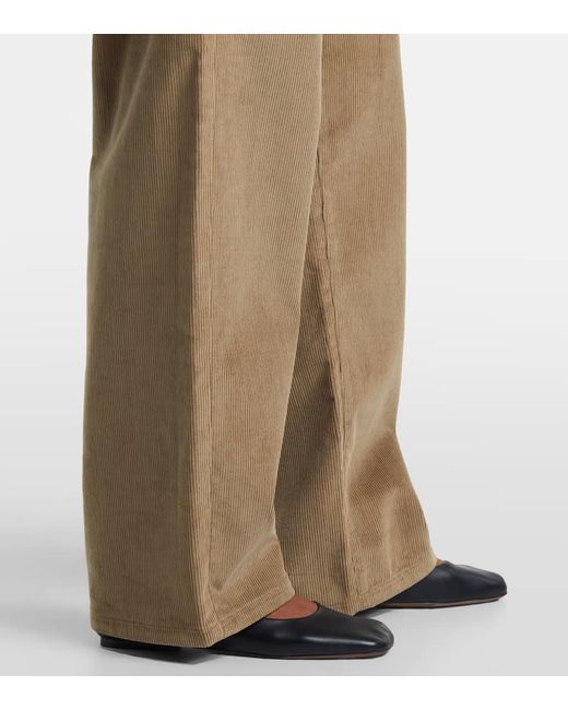 Pantalones Anchos De Pana De Algodon Rohe de color Natural