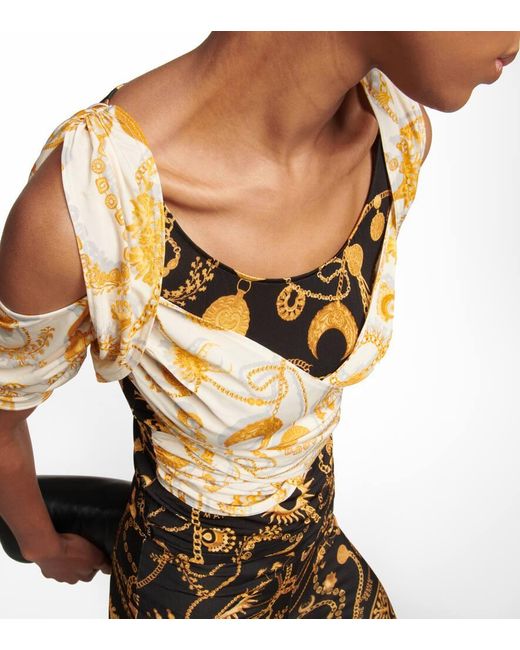 Top Con Stampa E Cut-Out di MARINE SERRE in Orange