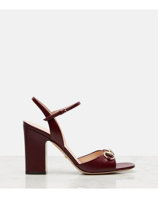 Gucci Brown Sandalen Horsebit 95 Aus Leder