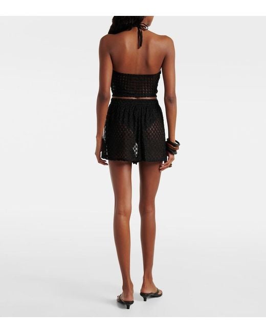 Missoni Black Crochet Lame Shorts