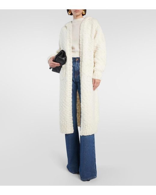 Zimmermann White Wilk Wool Coat