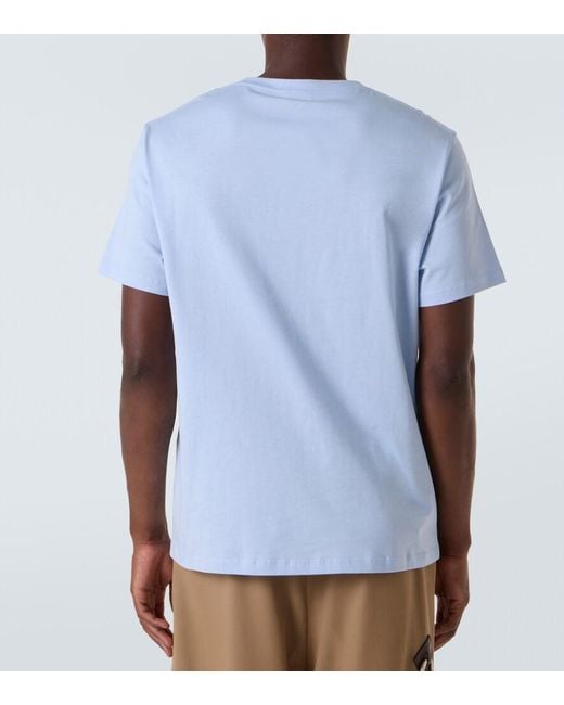 Loewe Blue Embroidered Tonal Pocket T-Shirt for men