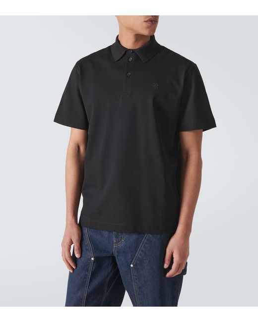 Polo in jersey di cotone di Givenchy in Black da Uomo
