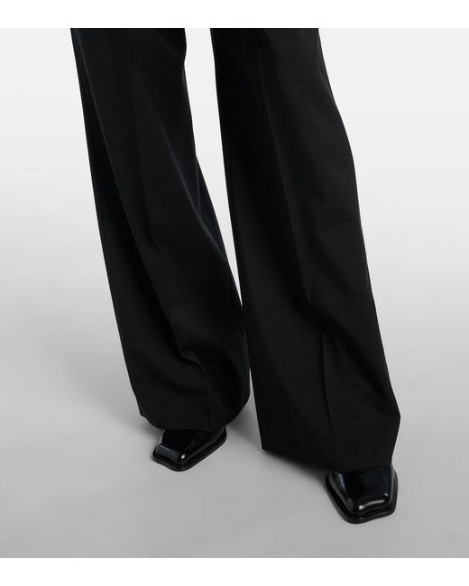 Loewe Black Wool Wide-Leg Pants