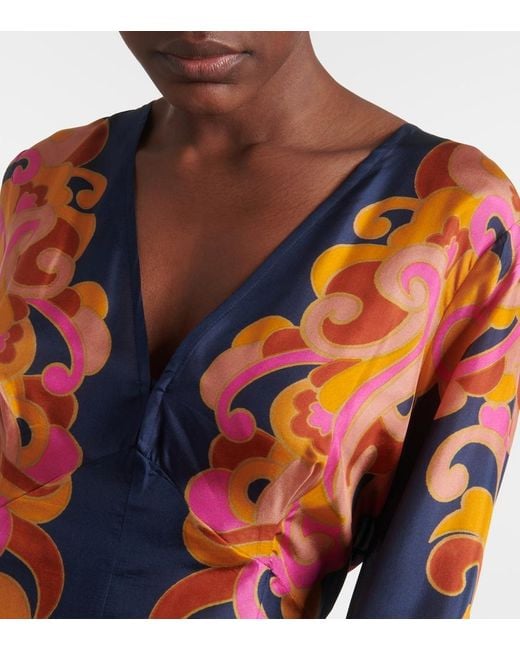 Zimmermann Red Acadian Printed Silk Maxi Dress
