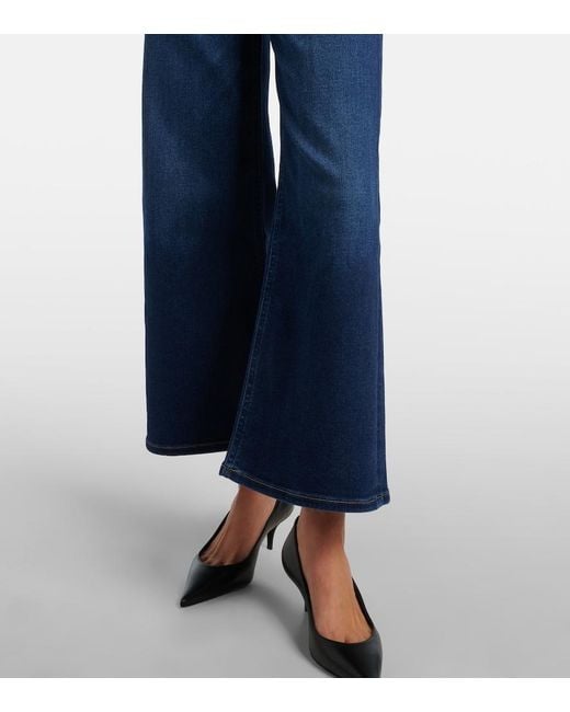 Citizens of Humanity Blue Lyra Cropped Wide-Leg Jeans