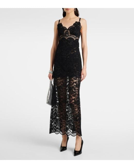 Rabanne Black Lace Maxi Dress
