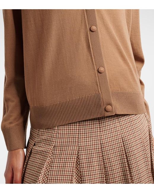 Moncler Brown Virgin Wool Cardigan