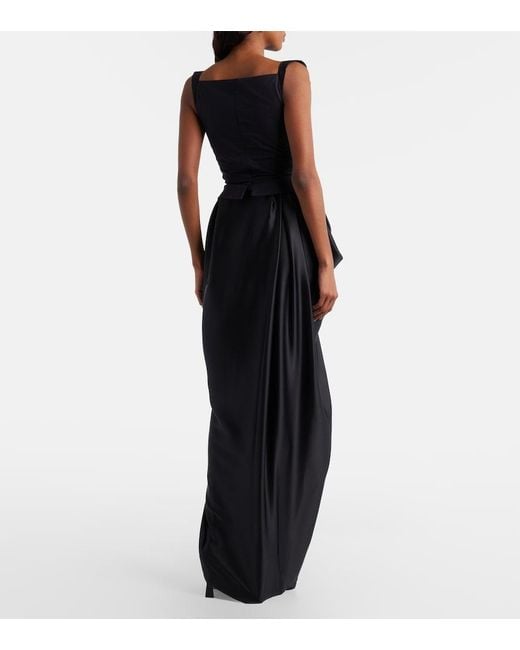 Vivienne Westwood Black Kendall Bow-Detail Maxi Skirt