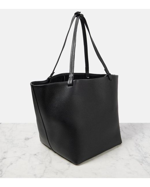 The Row Black Park Three Leather Shopper