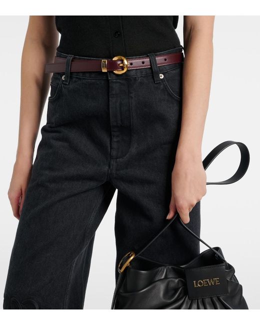 Loewe Brown Pebble Leather Belt