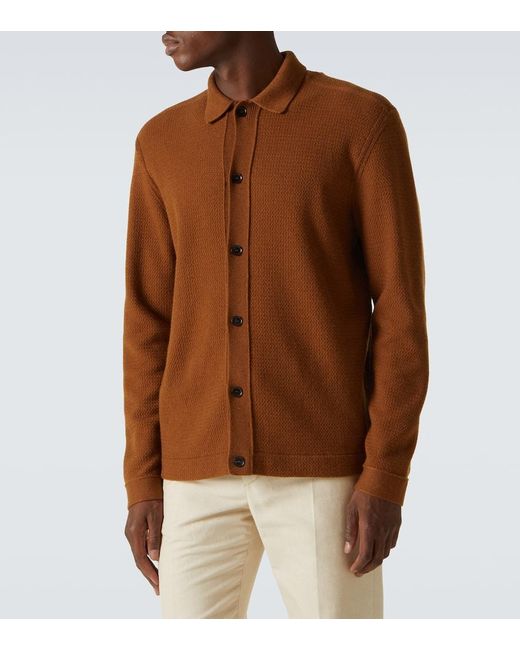 Zegna Cardigan Aus Kaschmir in Brown für Herren