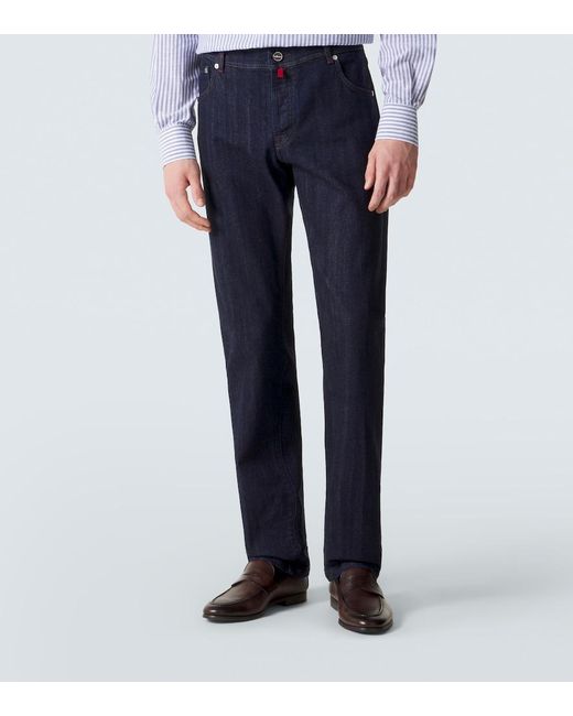 Kiton Blue Slim Jeans for men