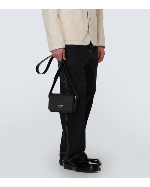Prada Crossbody Bag Aus Saffiano-Leder in Black für Herren