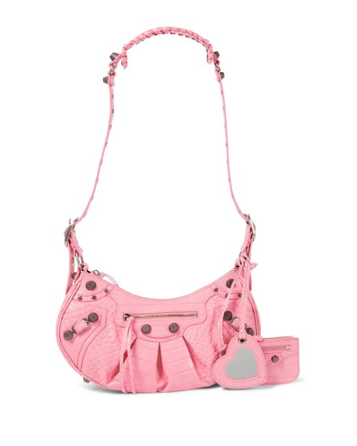 Balenciaga Le Cagole Small Leather Shoulder Bag in Pink - Lyst