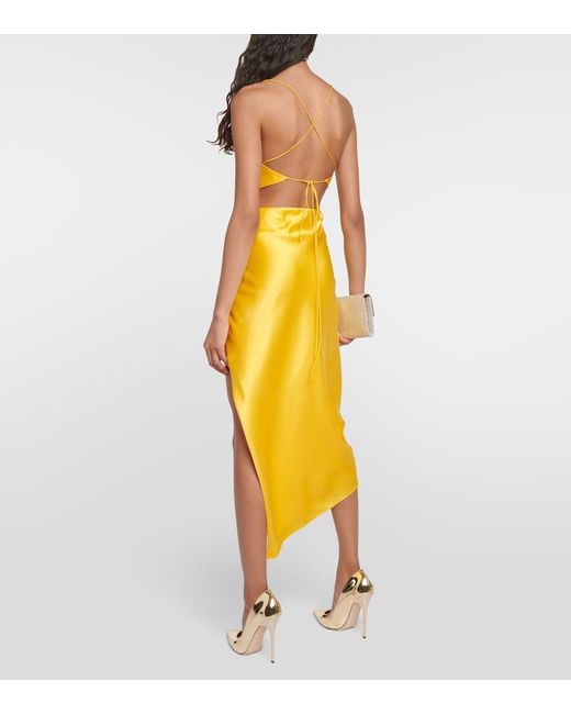 The Sei Yellow Silk Satin Bra Top