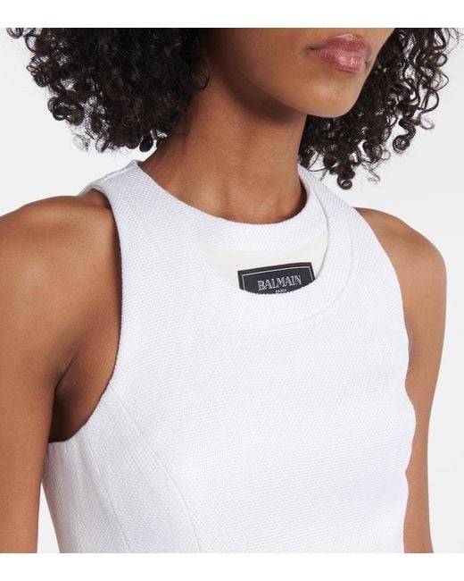 Balmain White Short Dresses