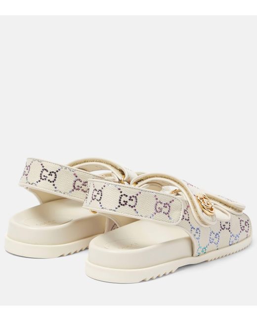 Gucci White Sandal With Double G