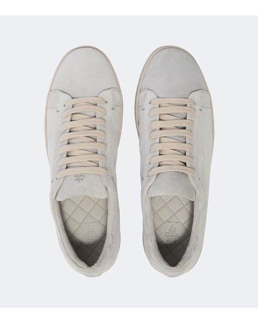 Eleventy White Suede Sneakers for men