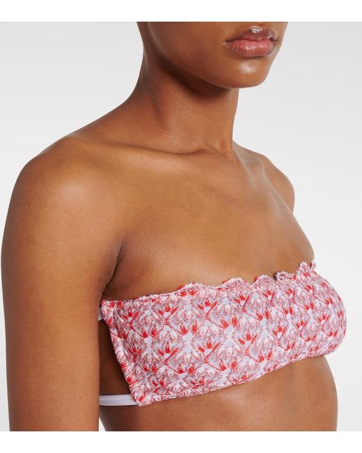 Missoni Pink Crochet Bandeau Bikini