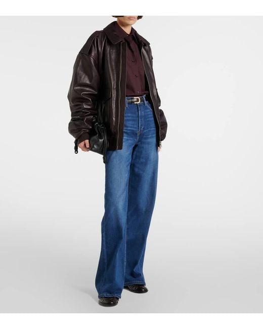 Jeans A Gamba Larga '70S A Vita Alta di Re/done in Blue