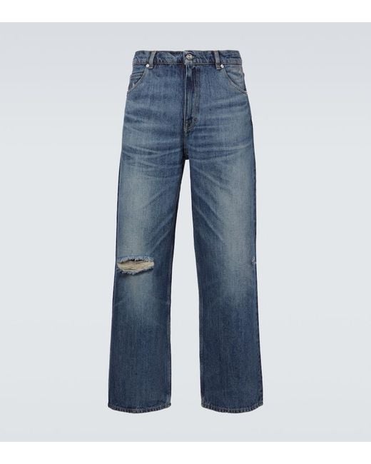 Our Legacy Blue Vast Cut High-Rise Wide-Leg Jeans for men