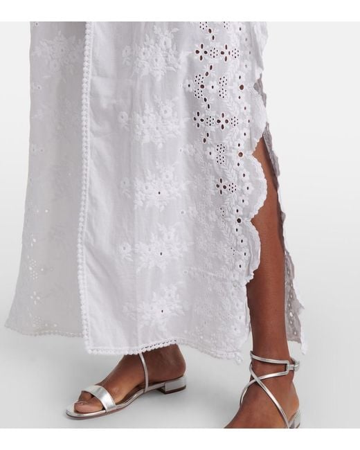 Melissa Odabash White Talitha Broderie Anglaise Cotton Beach Dress