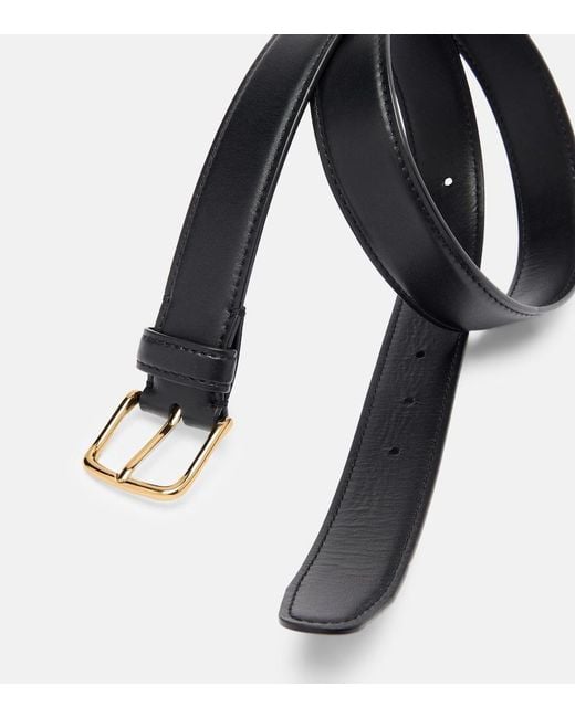 The Row Black Classic Leather Belt
