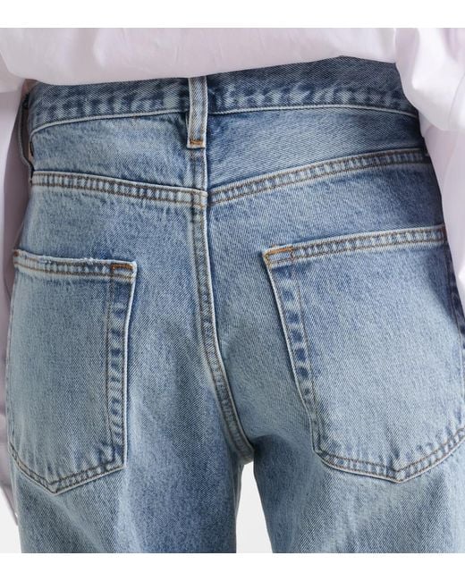 FRAME Blue The Lax High-Rise Flared Jeans