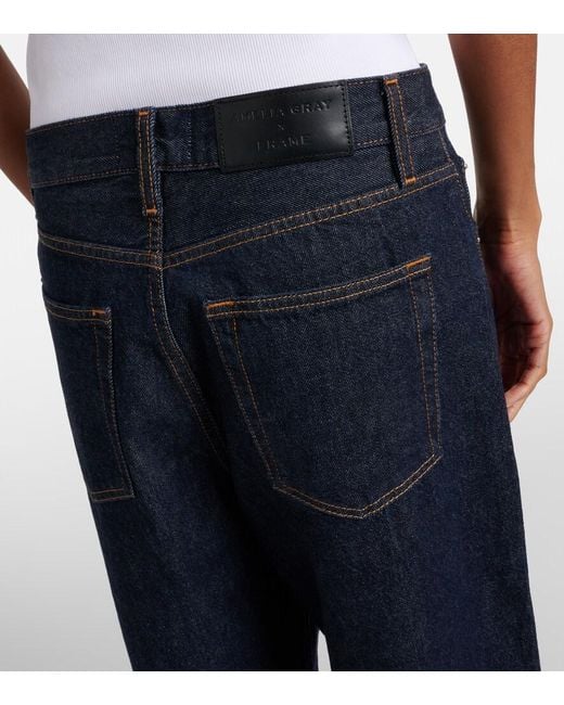 FRAME Blue X Amelia Detour Wide-Leg Jeans