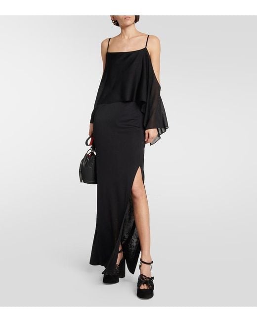 Christian Louboutin Black Deia Frou Alta Macrame Sandals