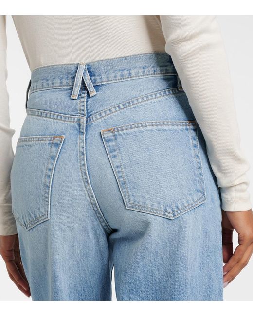 SLVRLAKE Denim Blue Eva High-Rise Wide-Leg Jeans