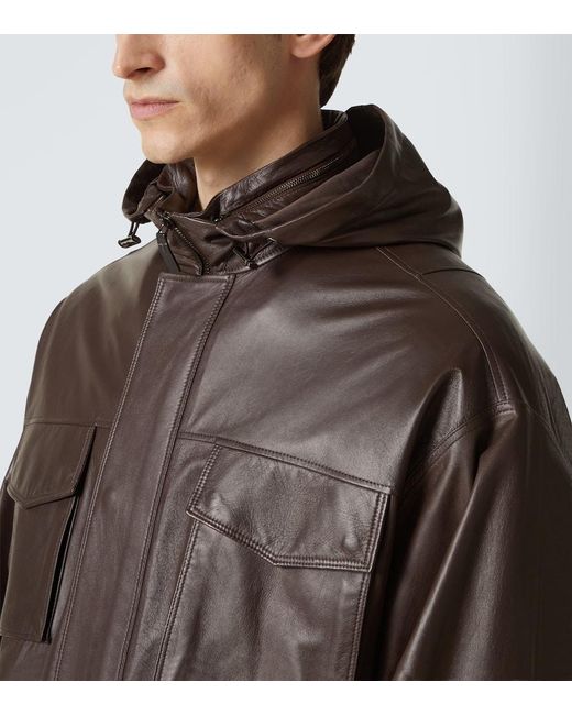 Tod's Brown Leather Jacket for men