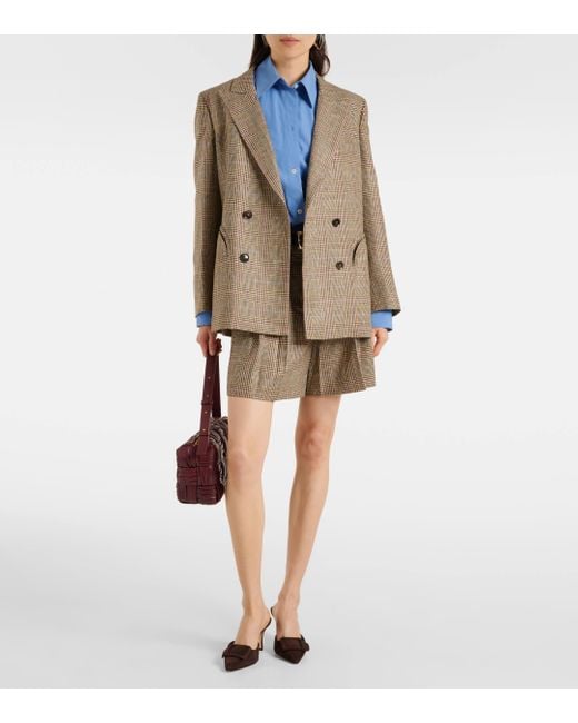 Blazé Milano Natural Jealousy Everynight Checked Silk Blazer