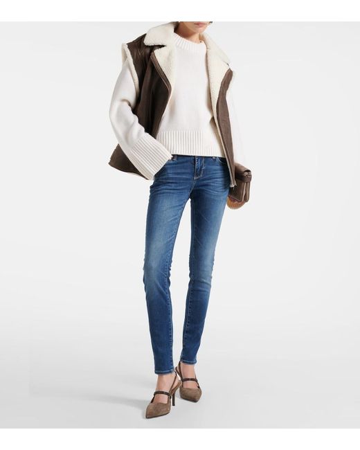 AG Jeans Blue Legging Low-Rise Skinny Jeans