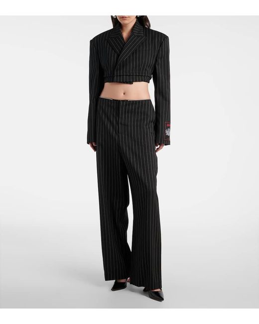 Pantaloni A Gamba Larga di Jean Paul Gaultier in Black
