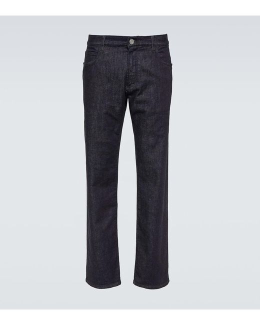 Giorgio Armani Low-Rise Straight Jeans in Blue für Herren