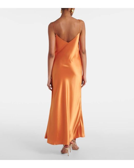 Galvan Orange Slipdress Provence Aus Satin