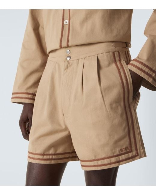 Bode Natural Cotton Twill Bermuda Shorts for men